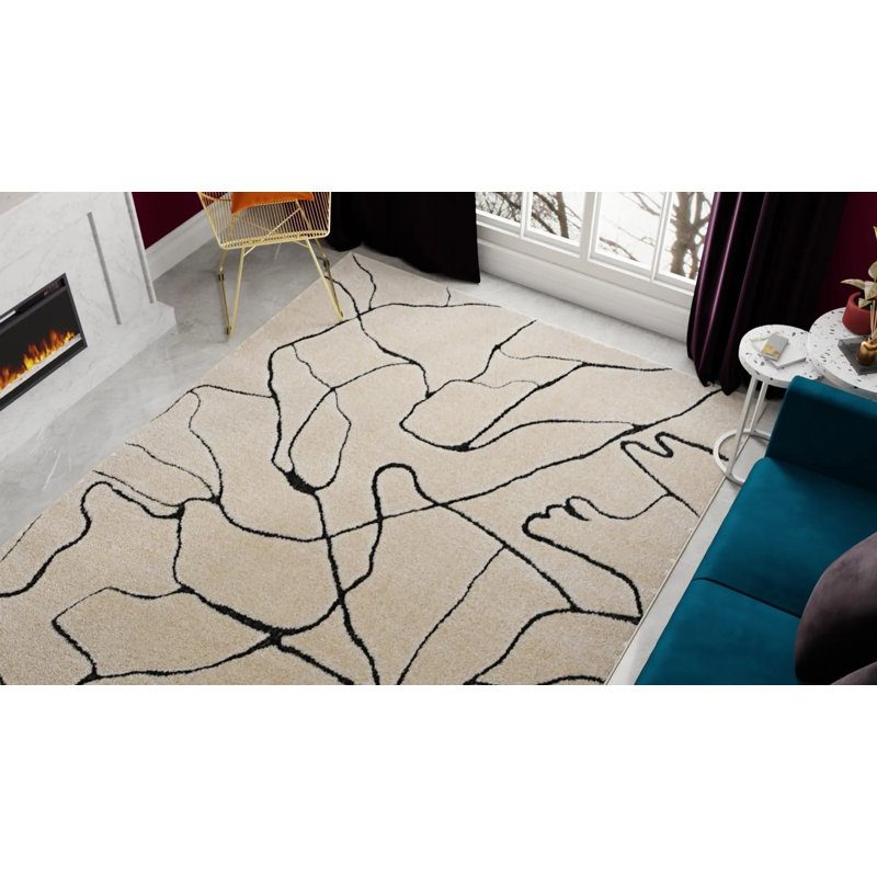 CosmoLiving by Cosmopolitan Cadence Contemporary Dhurrie Beige Area Rug